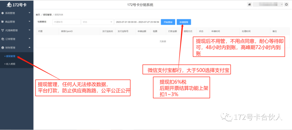 172号卡分销系统详细教程