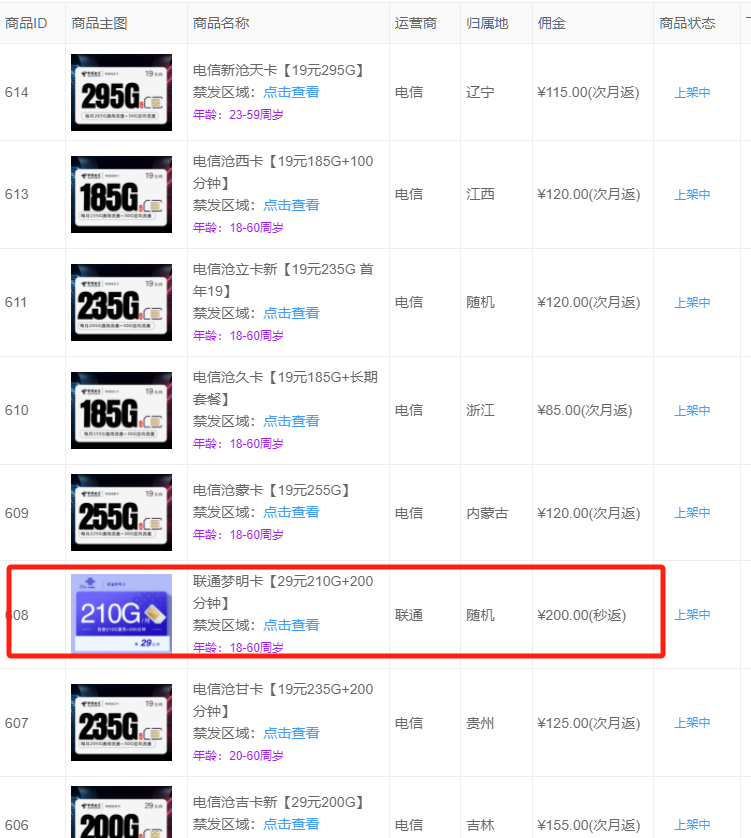 172号卡平台订单结算通知！